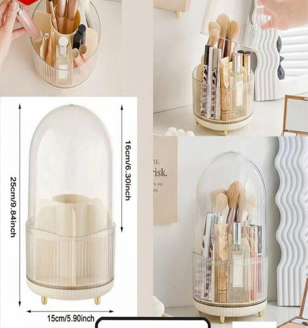 Make up brush storage bin